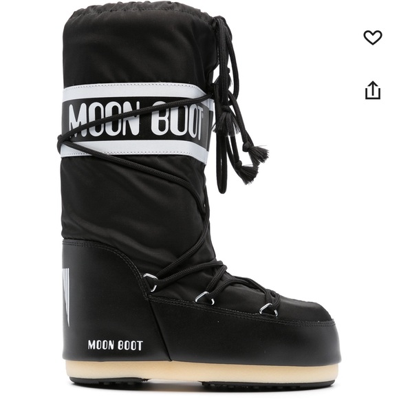 Moon Boot Shoes - Black moon boots. Worn once!